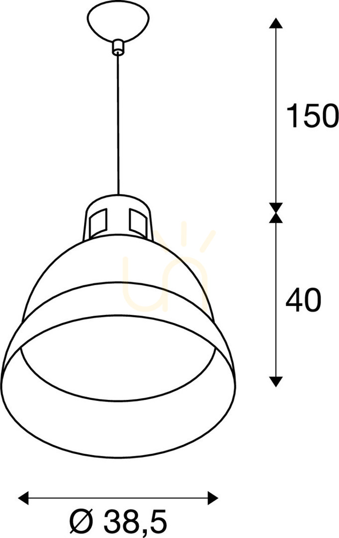 Visa Pendellampa SLV PARA 380 svart aluminium 38,5 cm 165359 Pendellampa SLV PARA 380 svart aluminium 38,5 cm 165359