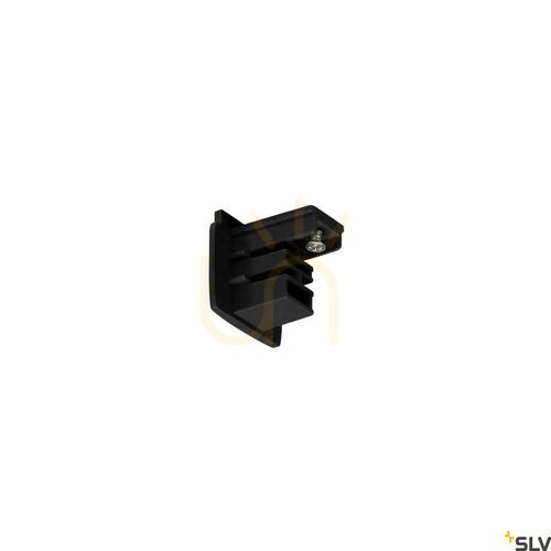 Kontrollera Ändlock SLV S-TRACK SYSTEM 3-fas samlingsskena svart plast 175060