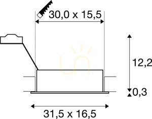 Infälld armatur SLV NEW TRIA 2 ES111 vit 113841 3 Infälld armatur SLV NEW TRIA 2 ES111 vit 113841 small 3