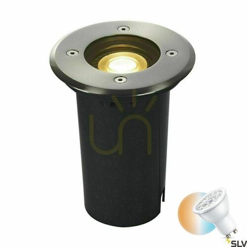 Kontrollera Infälld markarmatur SLV SOLASTO 120 rostfritt stål IP67 GU10 227680