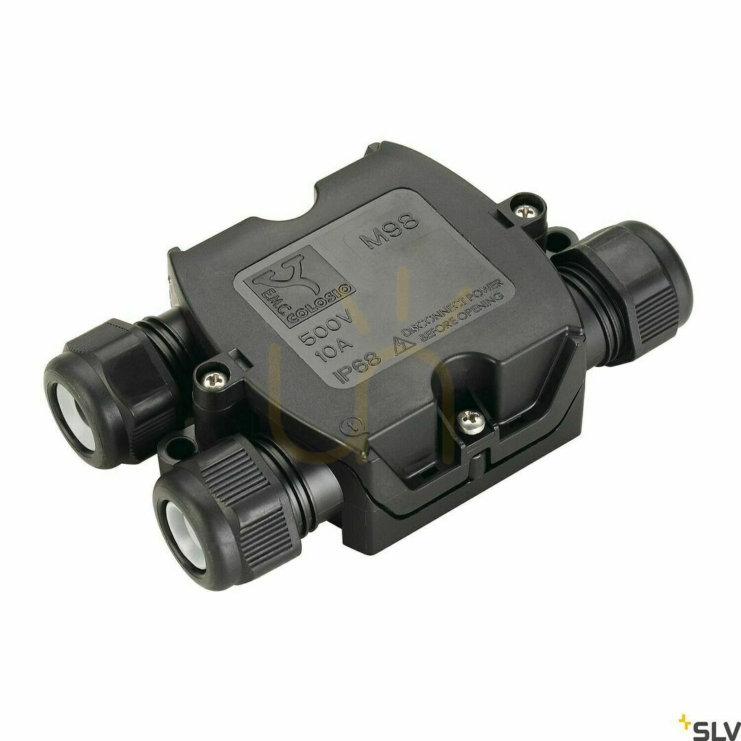 Kontrollera Anslutningsbox T SLV Zubehör svart IP68 230V 228726 Anslutningsbox T SLV Zubehör svart IP68 230V 228726