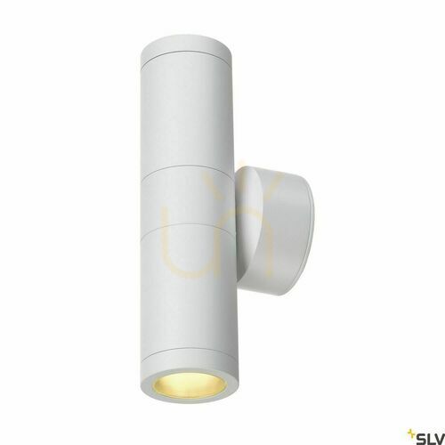 Kontrollera Utomhusvägglampa SLV ASTINA vit aluminium IP44 11W 228771