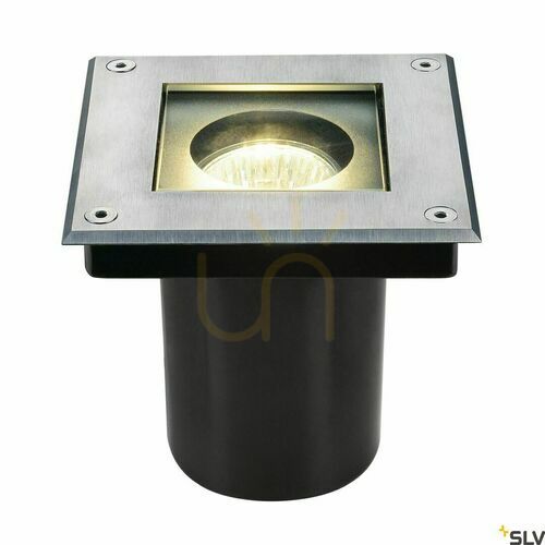 Kontrollera Infälld markarmatur SLV DASAR Square GU10 rostfritt stål IP67 35W 229374