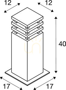 Outdoor Post Light SLV RUSTY SQUARE 40 Rusty IP55 11W 229420 2 Outdoor Post Light SLV RUSTY SQUARE 40 Rusty IP55 11W 229420 small 2