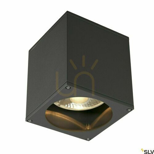 Kontrollera Utomhustaklampa SLV BIG THEO antracit IP44 75W 229555