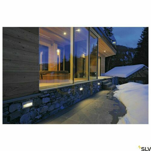 Kontrollera Utomhus infälld vägglampa SLV BRICK grå LED 3000K IP54 229702