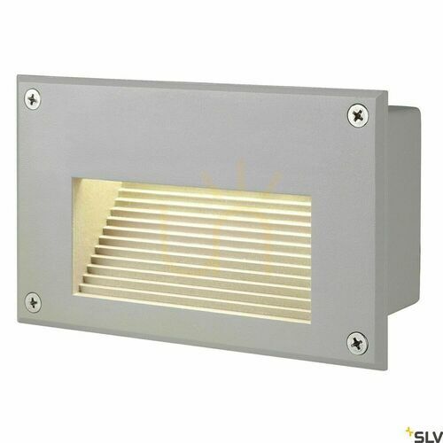 Kontrollera Utomhus infälld vägglampa SLV BRICK grå LED 3000K IP54 229702