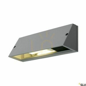 Vägglampa utomhus SLV PEMA grå glas/aluminium IP44 15W 230034 small 0