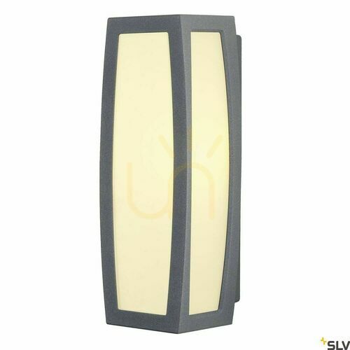 Kontrollera Utomhusvägglampa SLV MERIDIAN Box antracit med rörelsesensor 25W IP54 230085