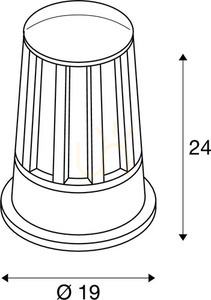 Outdoor Post Light SLV CONE Anthracite Aluminium IP54 24 cm 230435 small 3