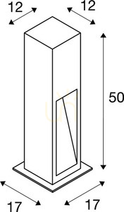 Outdoor post light SLV ARROCK Stone basalt gray 50 cm LED 3000K IP44 231370 1 Outdoor post light SLV ARROCK Stone basalt gray 50 cm LED 3000K IP44 231370 small 1