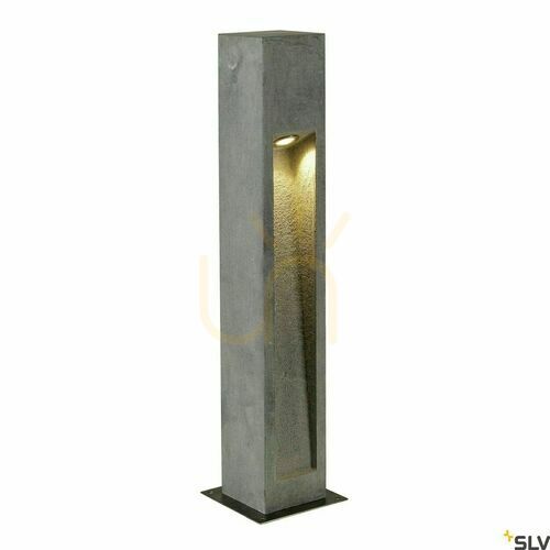 Kontrollera Outdoor Post Light SLV ARROCK STONE Basalt Grey 75 cm 9W 3000K 231371