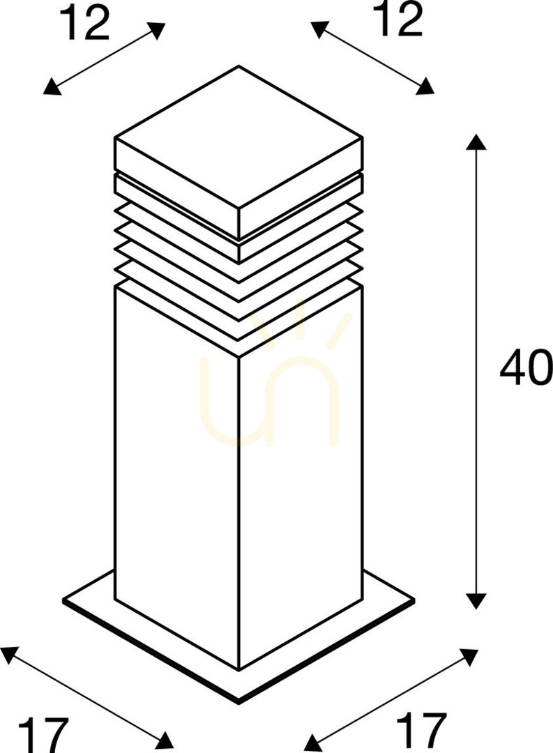 Display Outdoor Post Light SLV ARROCK Granite 40 cm Gray 15W IP44 231410 Outdoor Post Light SLV ARROCK Granite 40 cm Gray 15W IP44 231410