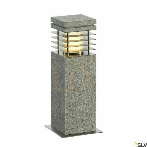 Kontrollera Outdoor Post Light SLV ARROCK Granite 40 cm Gray 15W IP44 231410