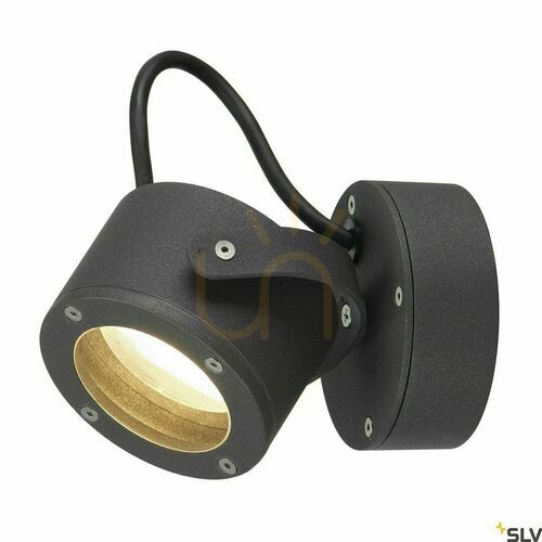 Kontrollera Utomhusvägglampa SLV SITRA 360 WL antracit IP44 9W 231515
