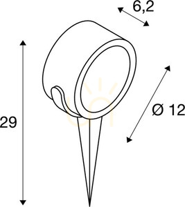 Outdoor spotlight SLV SITRA 360 SPIKE antracit 9W IP44 231525 small 2