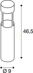 Outdoor Post Light SLV SLOTS 45 Anthracite 4.5W 3000K IP44 231815 small 1