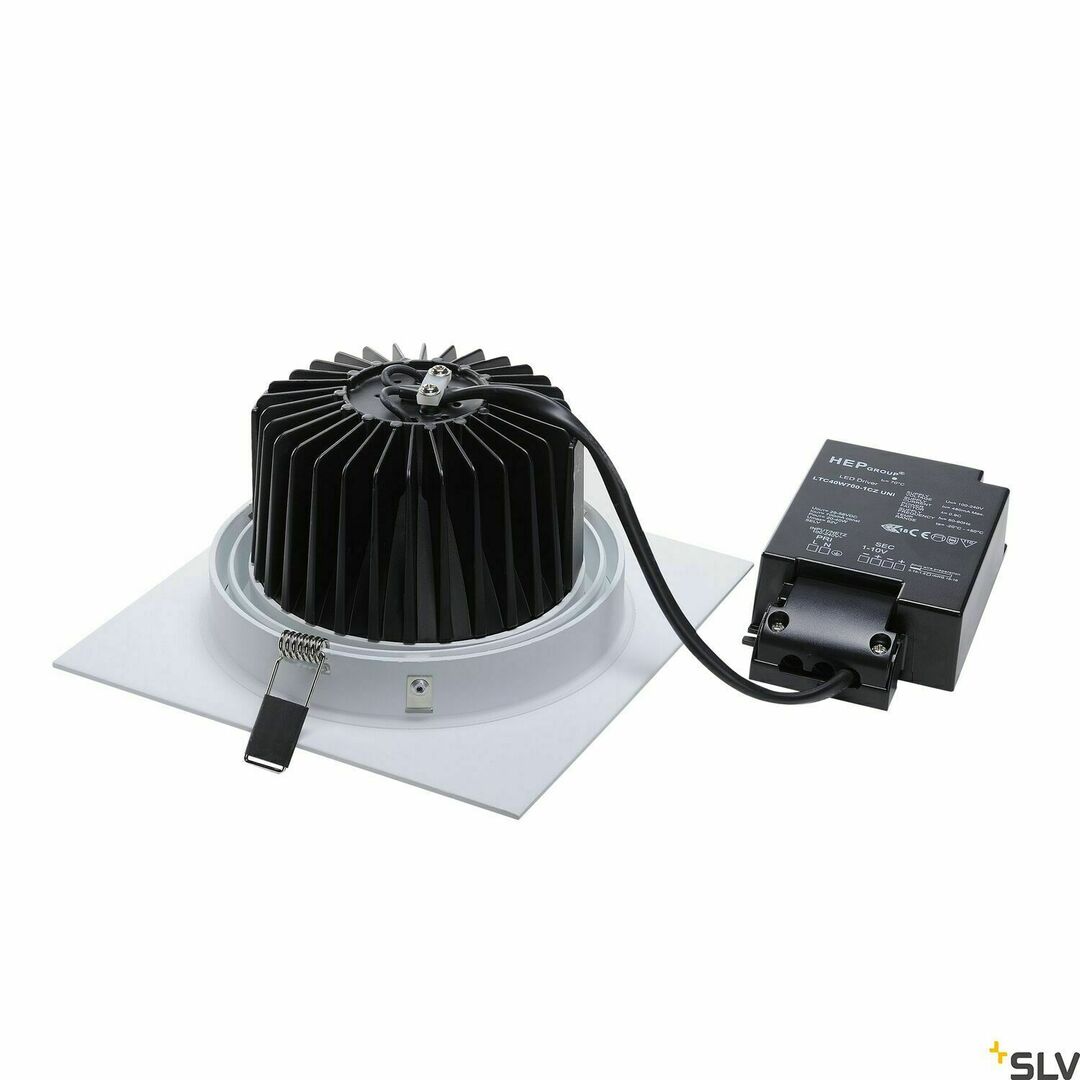 Utsikt Infälld armatur SLV NEW TRIA 1 SET vit 29W 3000K 114291 Infälld armatur SLV NEW TRIA 1 SET vit 29W 3000K 114291