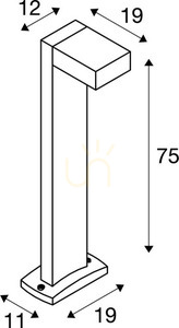 Outdoor Post Light SLV QUADRASYL 75 Grey Aluminium IP44 232294 small 5