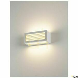 Utomhusvägglampa SLV BOX-L vit IP44 18W 232491 small 1