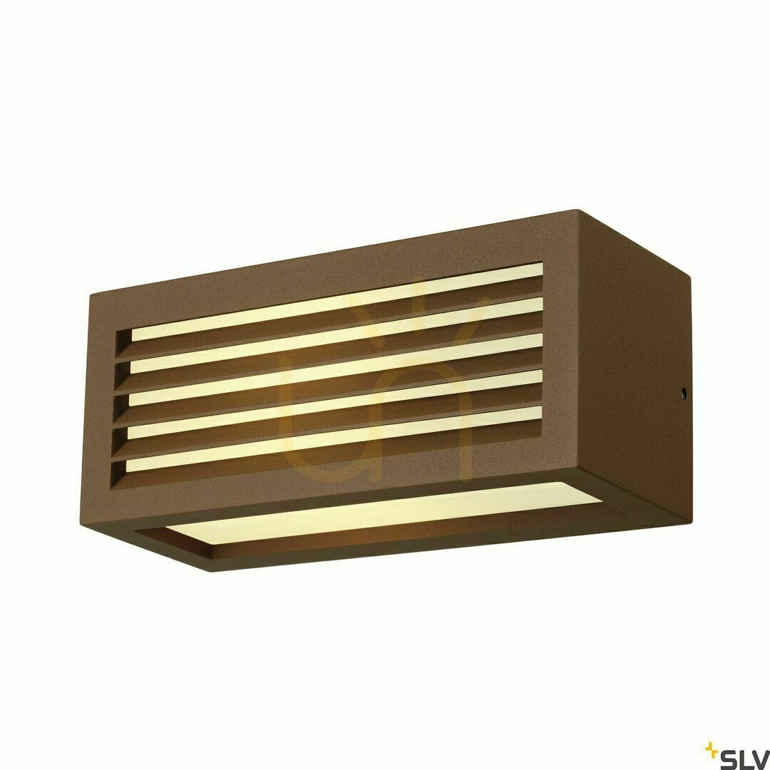 Kontrollera Utomhusvägglampa SLV BOX-L rusty 18W IP44 aluminium 232497 Utomhusvägglampa SLV BOX-L rusty 18W IP44 aluminium 232497