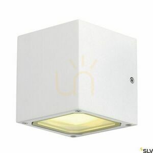 Utomhusvägglampa SLV SITRA CUBE vit aluminium IP44 9W up/down 232531 small 0