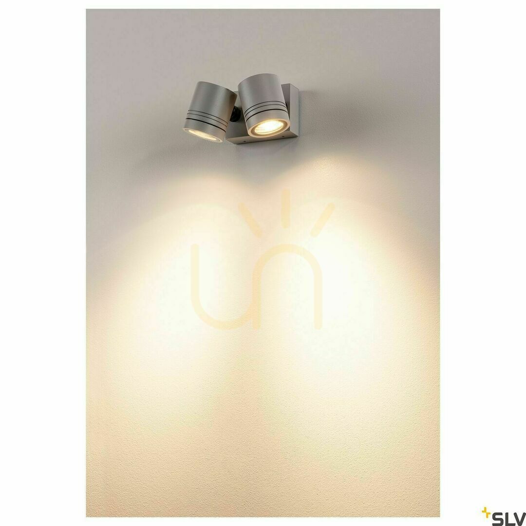 Display Utomhusvägglampa SLV MYRA WALL grå aluminium IP55 50W 233094 Utomhusvägglampa SLV MYRA WALL grå aluminium IP55 50W 233094