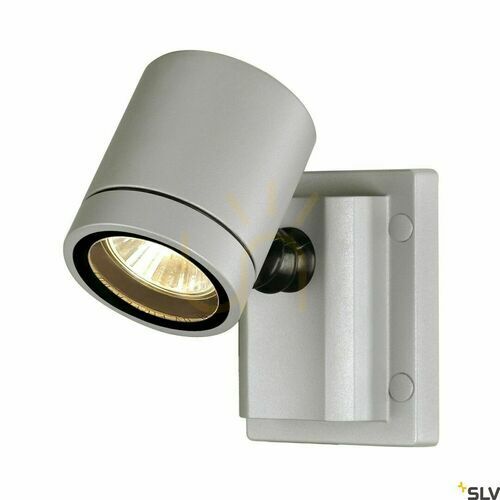 Kontrollera Utomhusvägglampa SLV MYRA WALL grå aluminium IP55 50W 233104