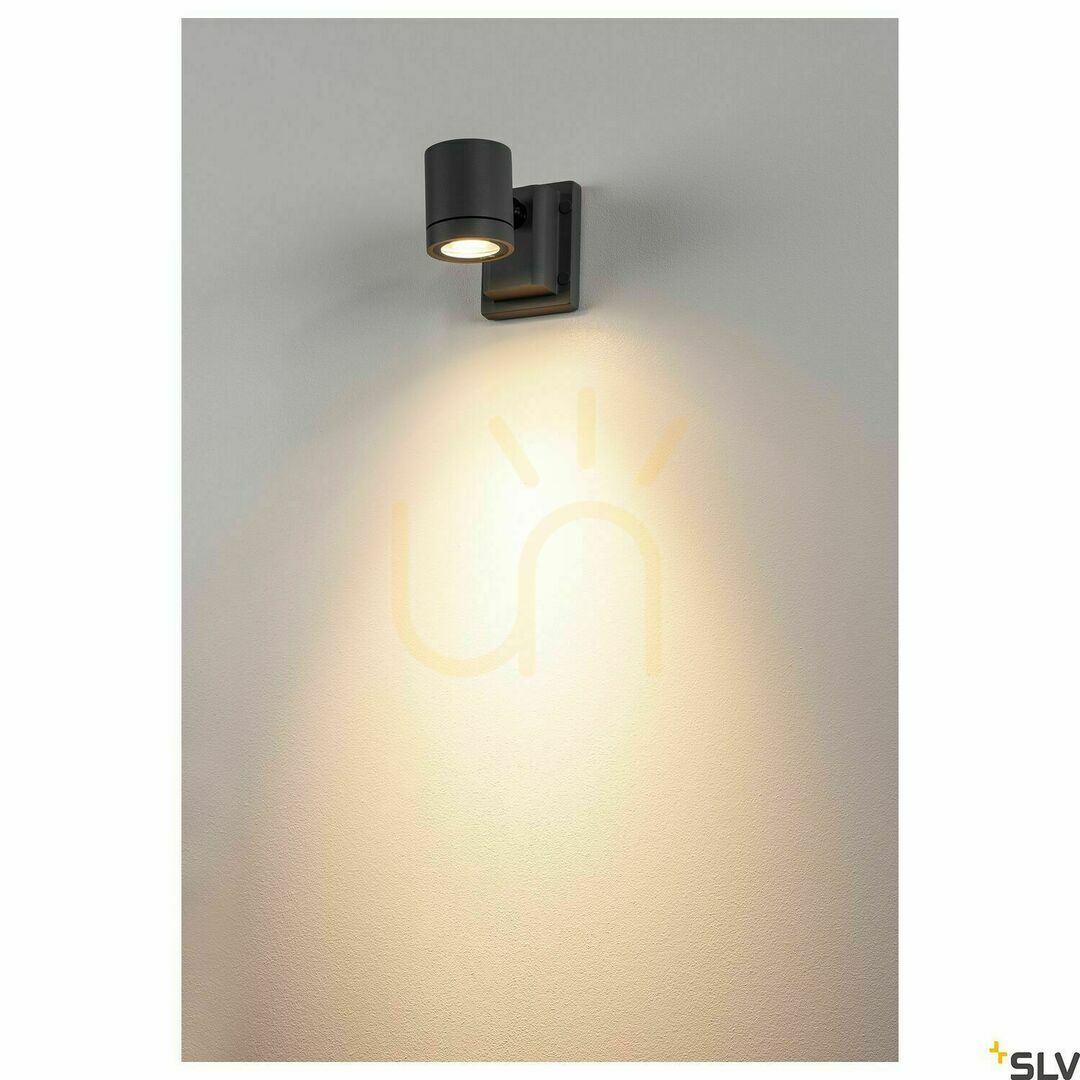 Display Utomhusvägglampa SLV MYRA Wall antracit aluminium IP55 233105 Utomhusvägglampa SLV MYRA Wall antracit aluminium IP55 233105