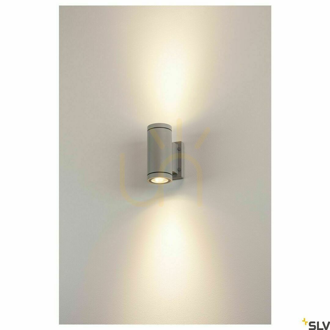 Display Utomhusvägglampa SLV MYRA grå aluminium IP55 35W 233114 Utomhusvägglampa SLV MYRA grå aluminium IP55 35W 233114