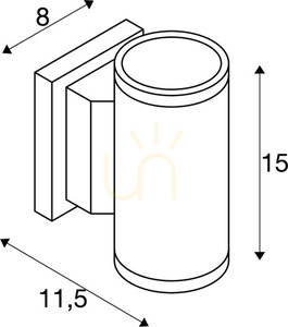 Utomhusvägglampa SLV MYRA grå aluminium IP55 35W 233114 4 Utomhusvägglampa SLV MYRA grå aluminium IP55 35W 233114 small 4