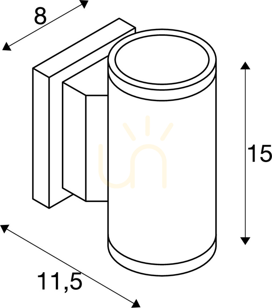 Visa Utomhusvägglampa SLV MYRA grå aluminium IP55 35W 233114 Utomhusvägglampa SLV MYRA grå aluminium IP55 35W 233114