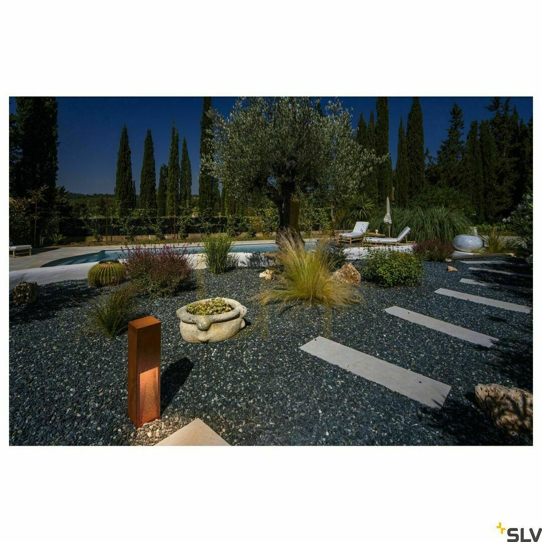 Display Outdoor Post Light SLV RUSTY SLOT 50 Rusty IP55 LED 3000K 9W 233447 Outdoor Post Light SLV RUSTY SLOT 50 Rusty IP55 LED 3000K 9W 233447