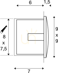 Infälld vägglampa SLV DOWNUNDER OUT LED S vit 3000K IP55 233601 small 2