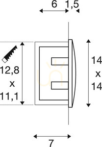 Infälld vägglampa SLV DOWNUNDER OUT LED L antracit 4W 3000K IP55 233615 small 3