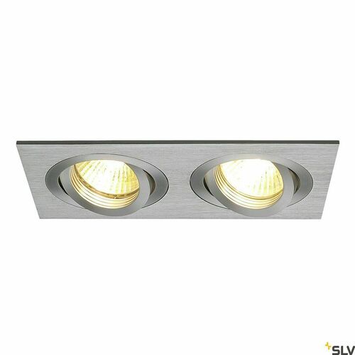 Kontrollera Infälld armatur SLV New Tria 2 borstad aluminium 2xGU10 230V 111362