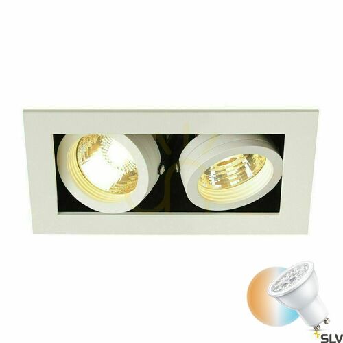 Kontrollera Infälld armatur SLV KADUX 2 vit GU10 50W 230V 115521