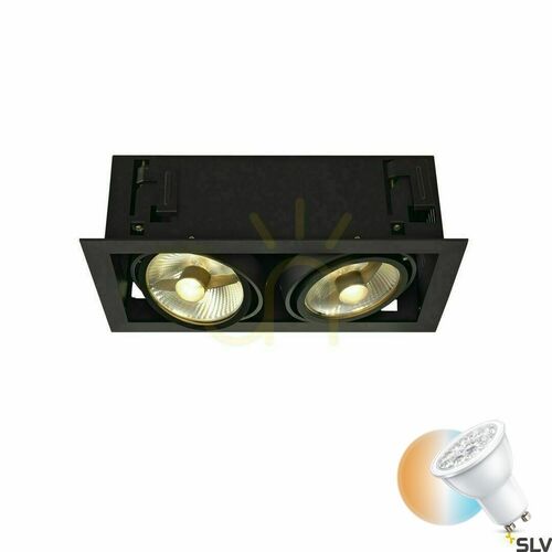 Kontrollera Infälld armatur SLV KADUX 2 svart ES111 230V 75W 115550