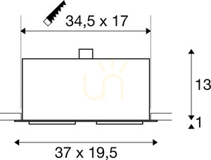 Infälld armatur SLV KADUX 2 vit ES111 75W 230V 115551 4 Infälld armatur SLV KADUX 2 vit ES111 75W 230V 115551 small 4