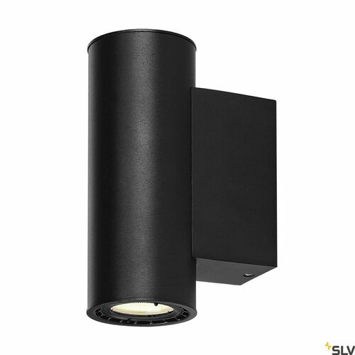 Kontrollera SLV SUPROS 78 upp/ned vägglampa, svart, 2 × 9 W LED 1400 lm 3000K, 60° stråle, Ø 7,6 × 20,1 cm, 116340