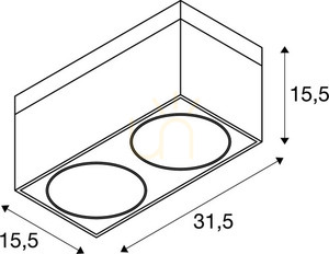 Taklampa SLV KARDAMOD svart stål 31,5 cm ES111 117110 small 5