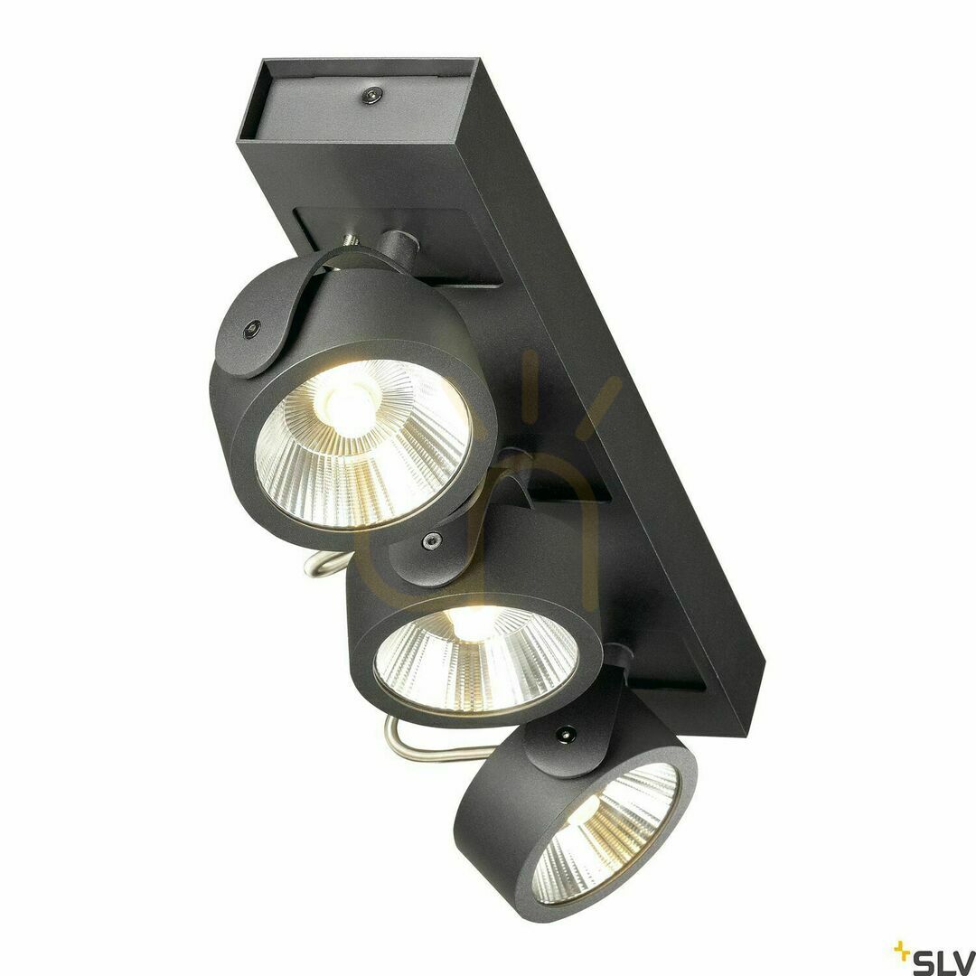 Utsikt Utanpåliggande lampa SLV KALU svart LED 44W 3000K 1000131 Utanpåliggande lampa SLV KALU svart LED 44W 3000K 1000131