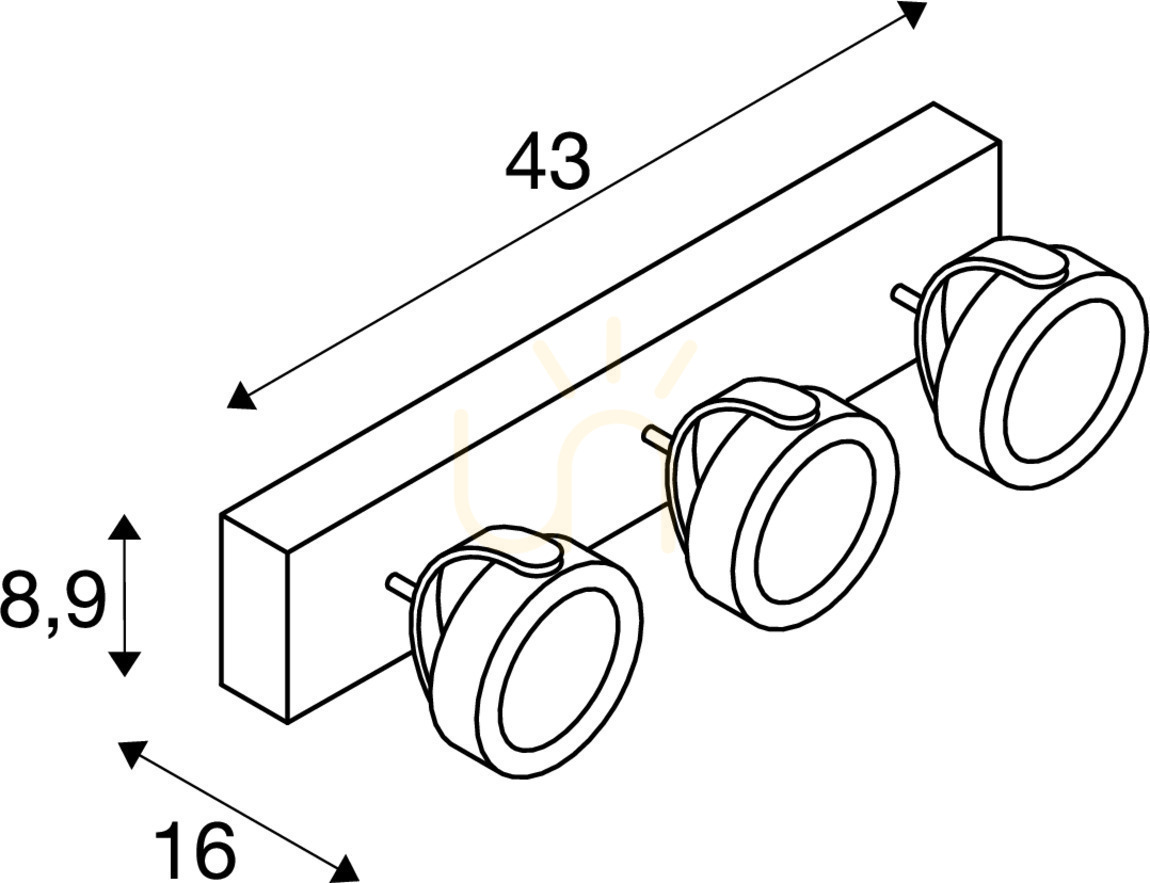 Kontrollera Utanpåliggande lampa SLV KALU svart LED 44W 3000K 1000131 Utanpåliggande lampa SLV KALU svart LED 44W 3000K 1000131