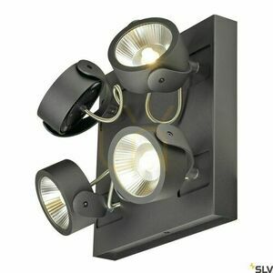 Utanpåliggande lampa SLV KALU svart LED 60W 3000K 4000lm 1000135 small 1