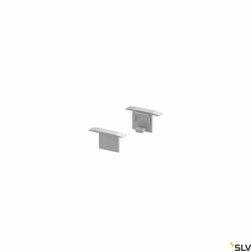 Kontrollera Ändlock SLV Grazia 10 infälld profil aluminium 1000472