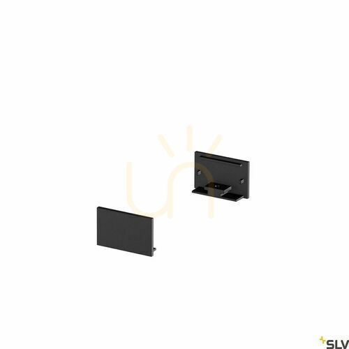 Kontrollera Ändlock SLV GRAZIA 20 svart aluminium 1000561