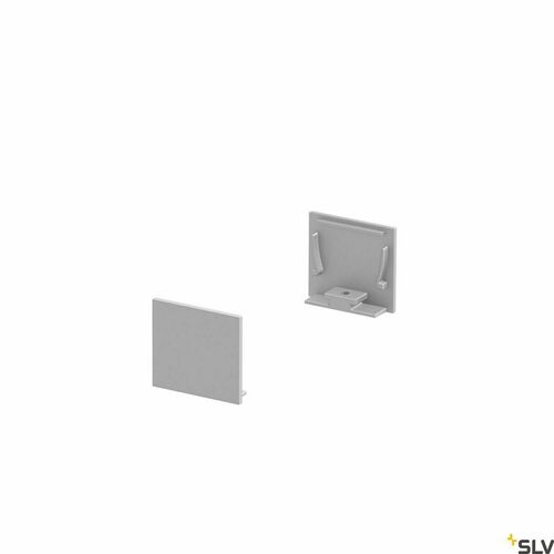 Kontrollera Platta ändlock SLV GRAZIA 20 för utanpåliggande standardprofil, aluminium, 2 st, 1000565