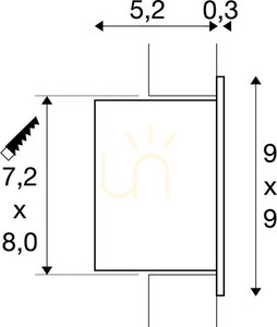 Infälld armatur SLV FRAME LED CURVE grå 3W 2700K IP20 1000575 small 4