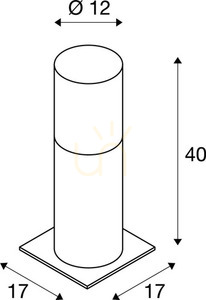 Pollarlampa SLV LISENNE POLE 40 grå basalt E27 IP54 1000665 small 2