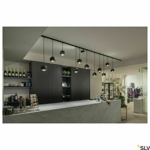 Kontrollera Pendellampa för 1-fas strömskena SLV Light Eye 150 svart/krom GU10 1000713